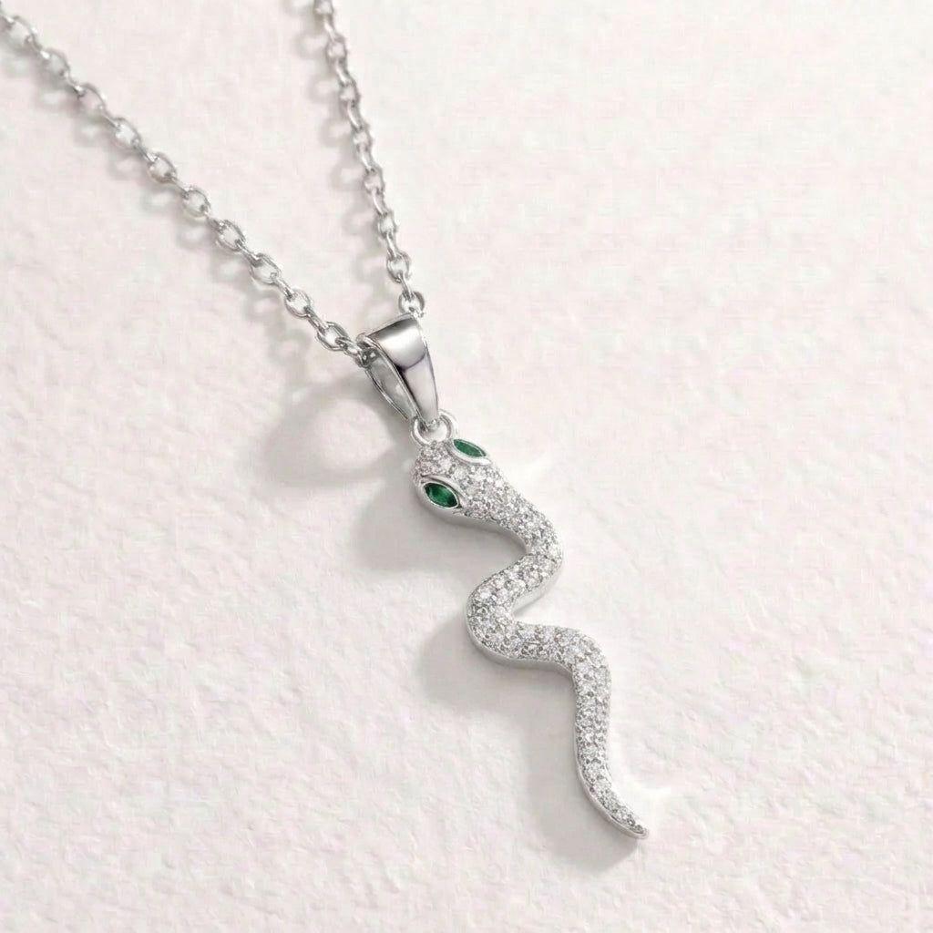 Joya Collar Plata 925 Serpiente Tentación Poder Fuerza Mujer Plateado-1