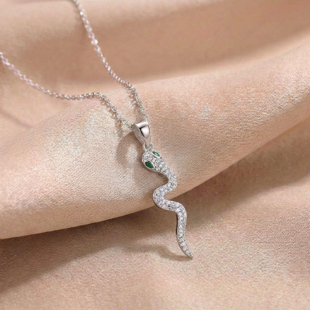 Joya Collar Plata 925 Serpiente Tentación Poder Fuerza Mujer Plateado-2