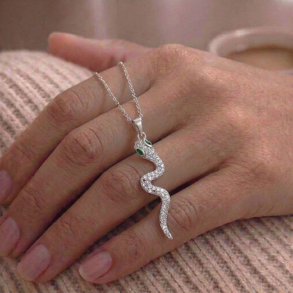 Joya Collar Plata 925 Serpiente Tentación Poder Fuerza Mujer Plateado-3
