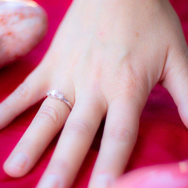 Anillo Plata 925 Mujer Perla Circones Elegante Moderno-6