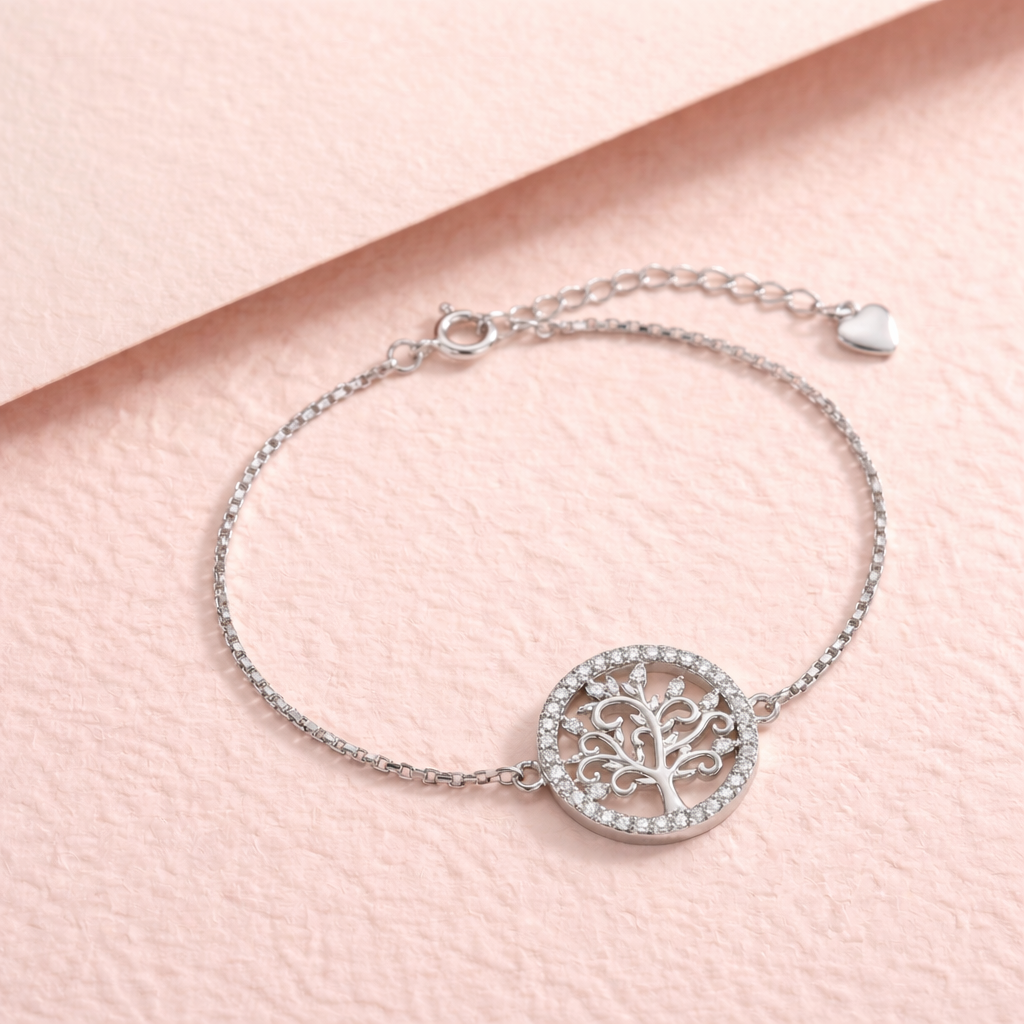 Joya Pulsera Plata 925 Árbol De La Vida Raíces Origen Mujer 2 Cm-2