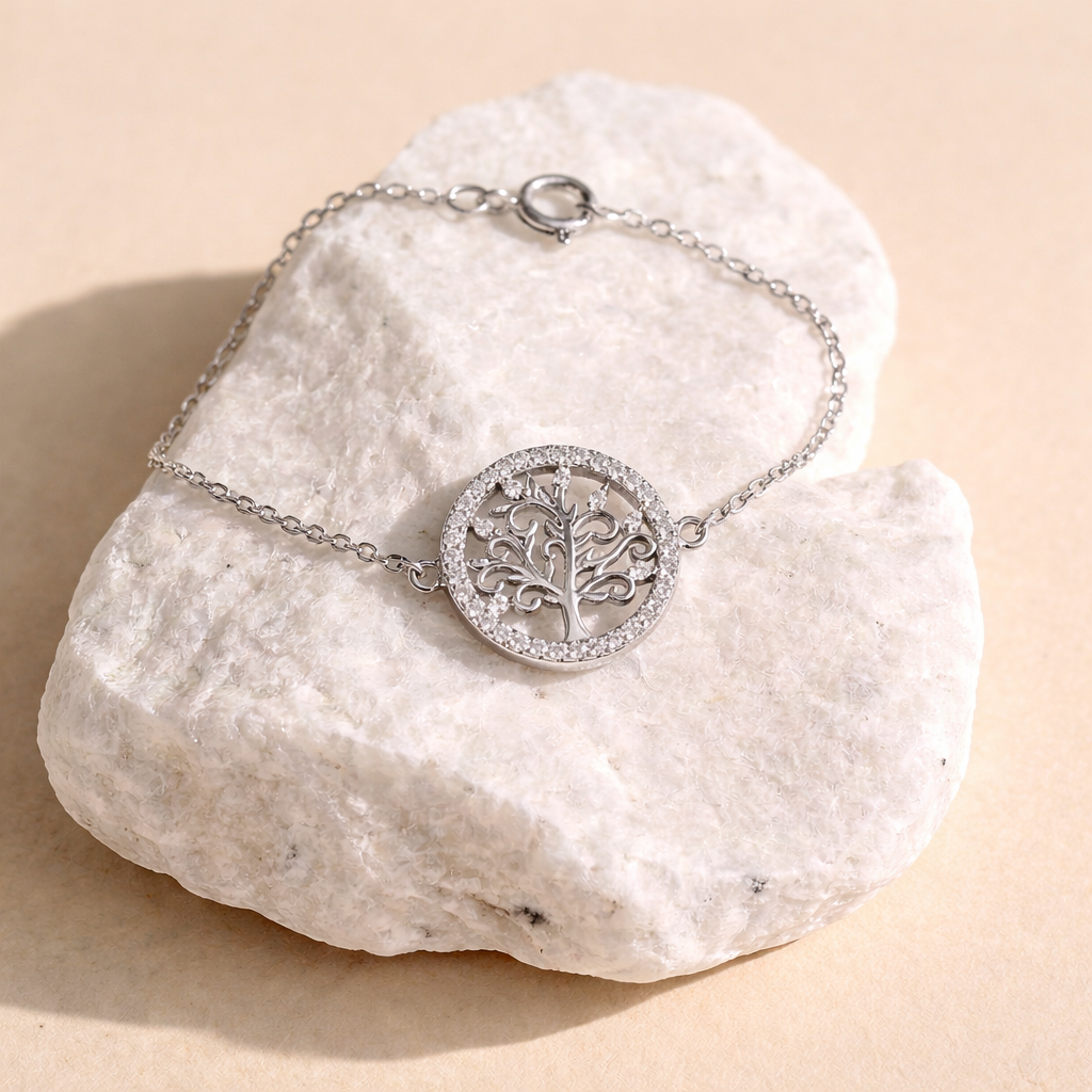 Joya Pulsera Plata 925 Árbol De La Vida Raíces Origen Mujer 2 Cm-3