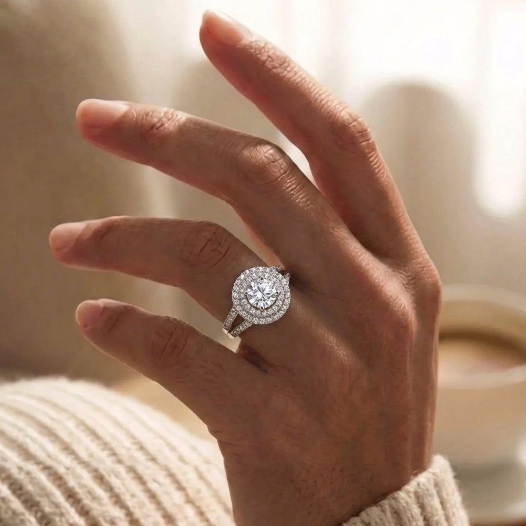 Anillo Doble Plata 925 Mujer Elegante Circones Compromiso-4