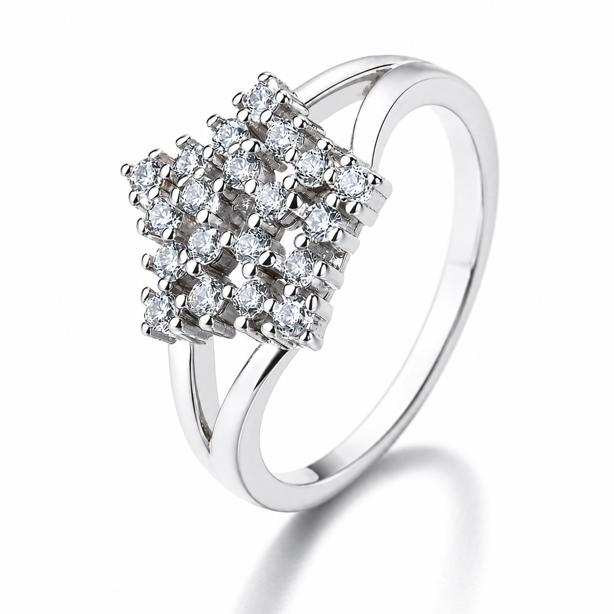 Anillo Plata 925 Mujer Estrella Circón Elegante Compromiso-0