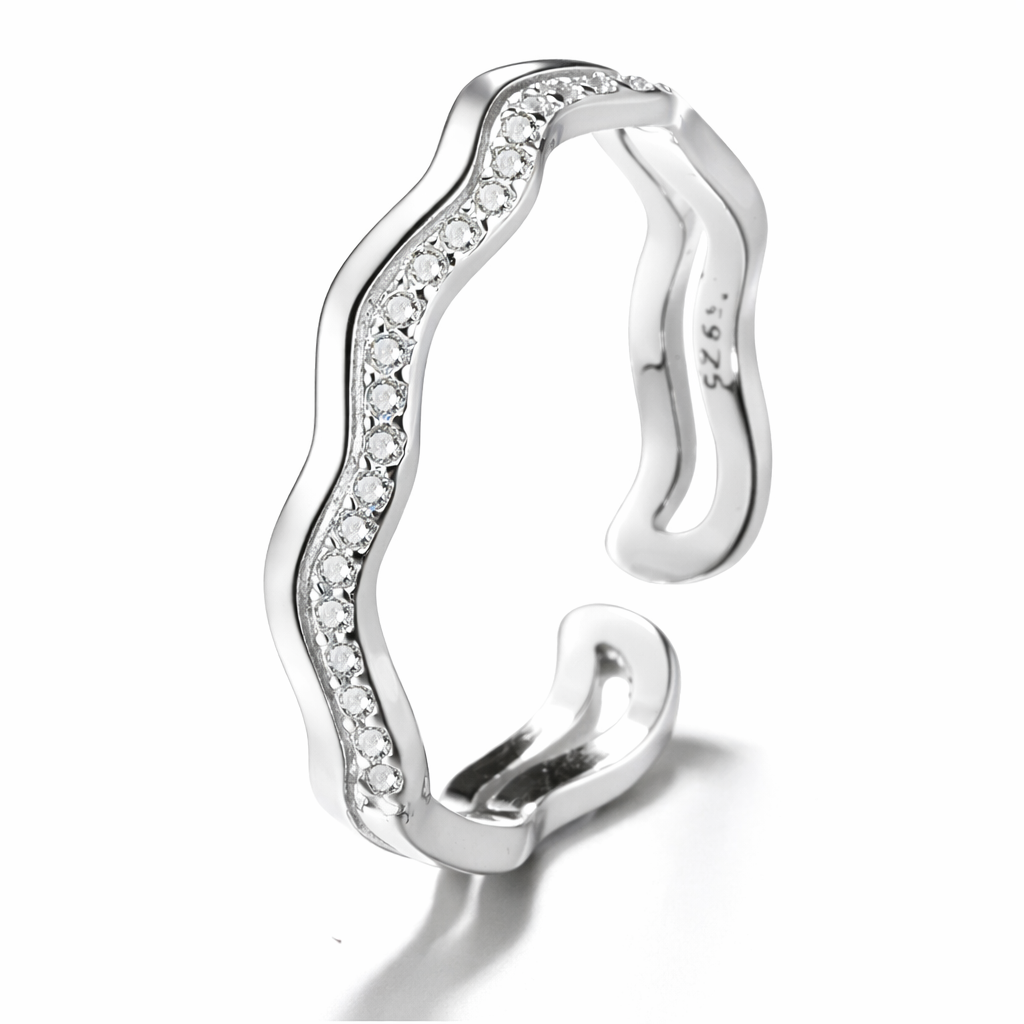 Anillo Ajustable Plata 925 Mujer Circones Juvenil Moderno-0