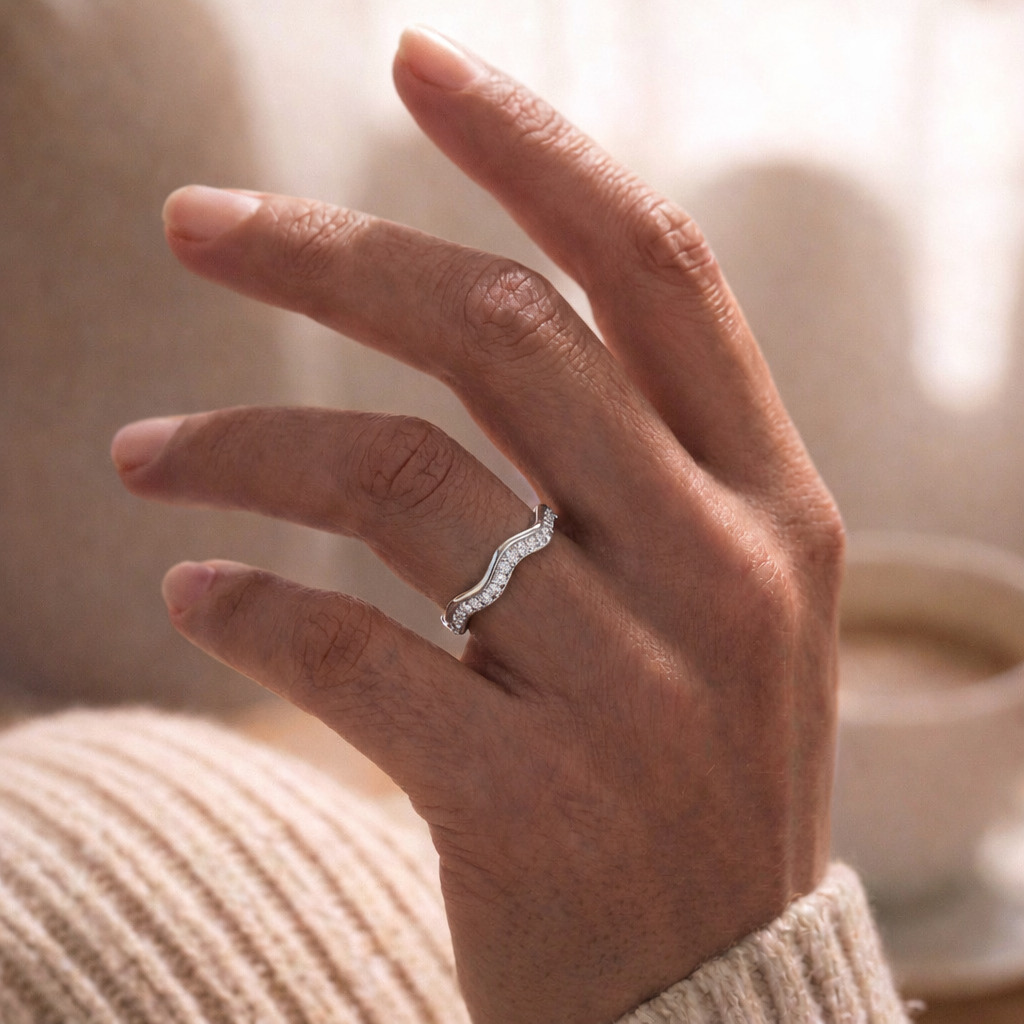 Anillo Ajustable Plata 925 Mujer Circones Juvenil Moderno-3