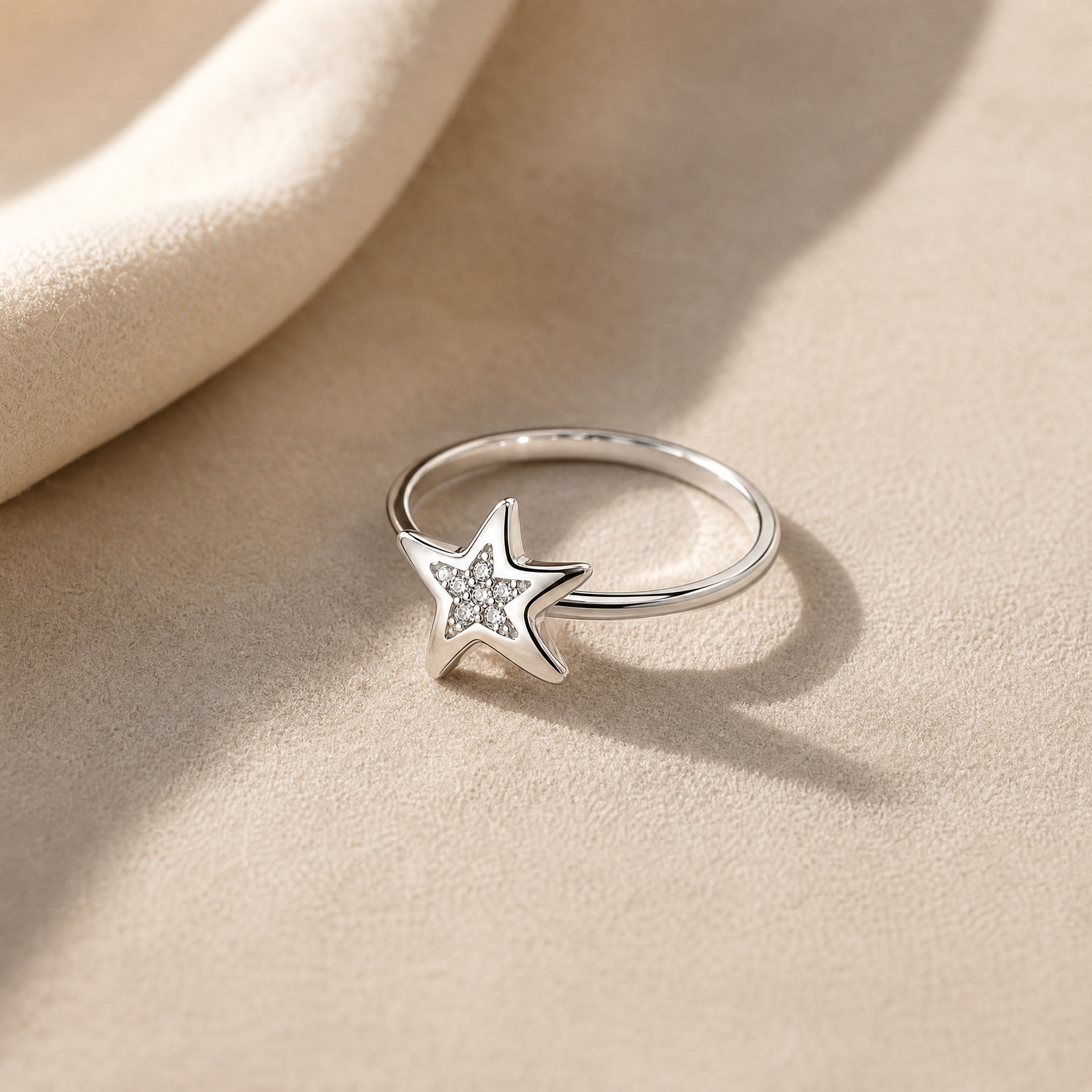 Anillo Plata 925 Mujer Estrella Mar Circones Juvenil-1