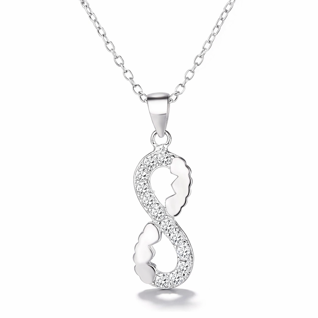 Joya Collar Cadena Plata 925 Mujer Infinito Circones Regalo Plateado-0