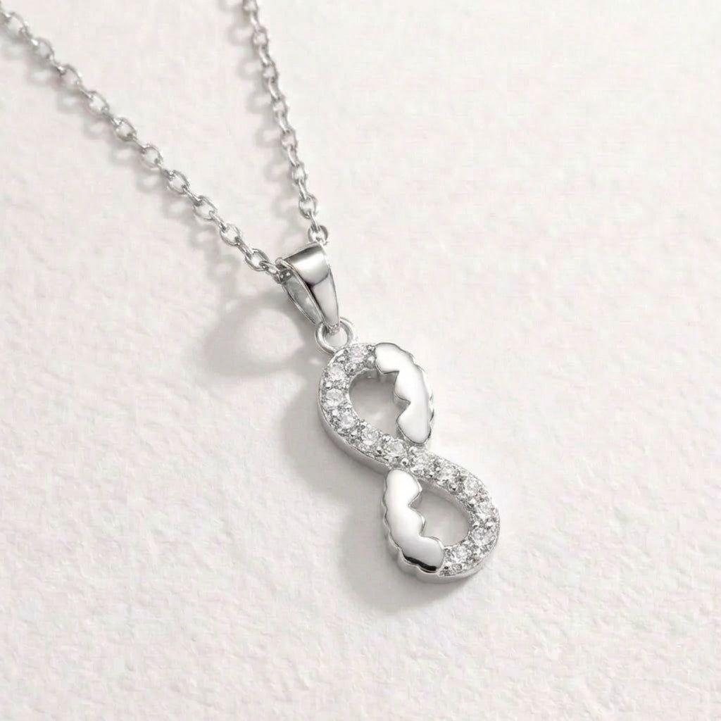 Joya Collar Cadena Plata 925 Mujer Infinito Circones Regalo Plateado-1