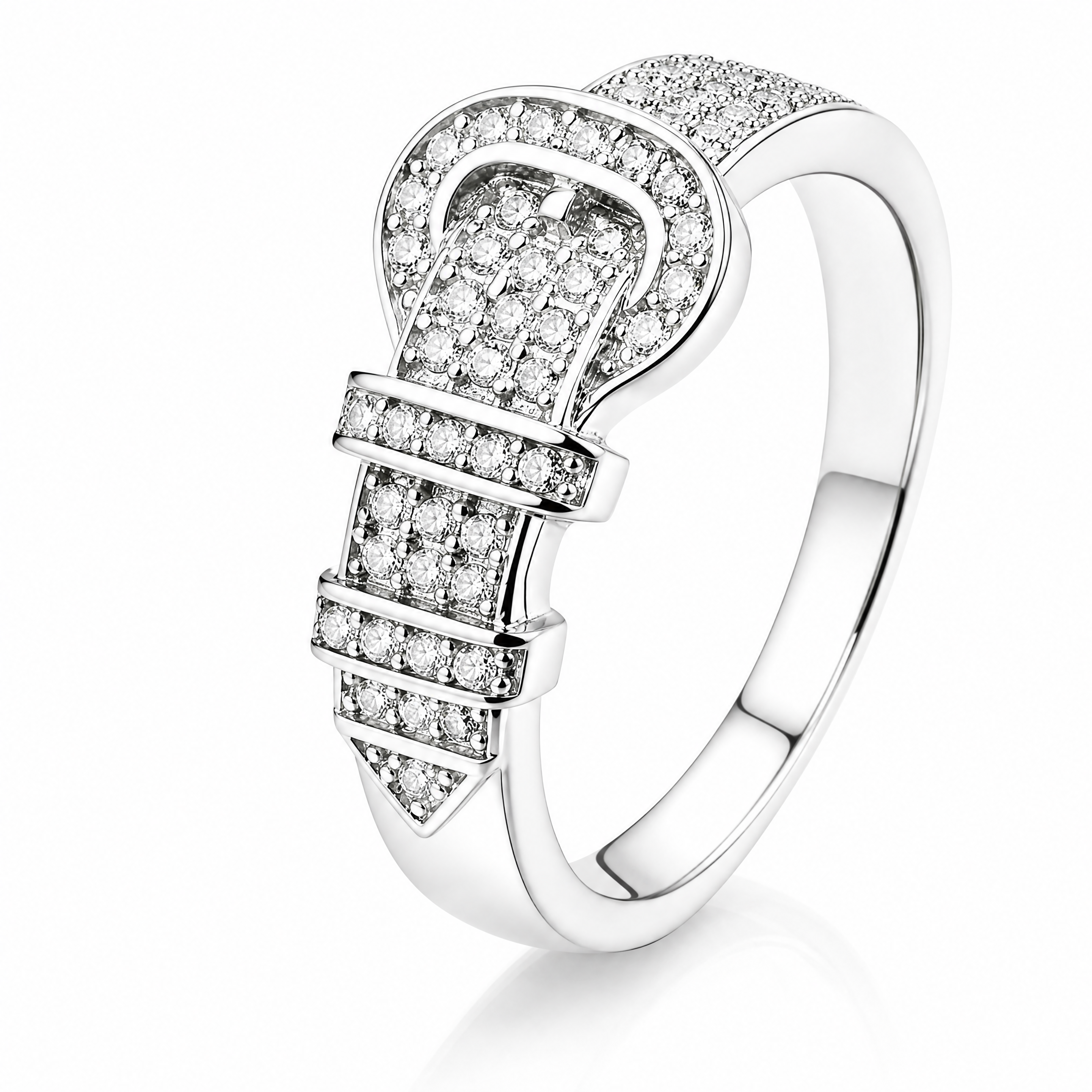 Anillo Plata 925 Mujer Cinturón Circones Estilo Juvenil-0
