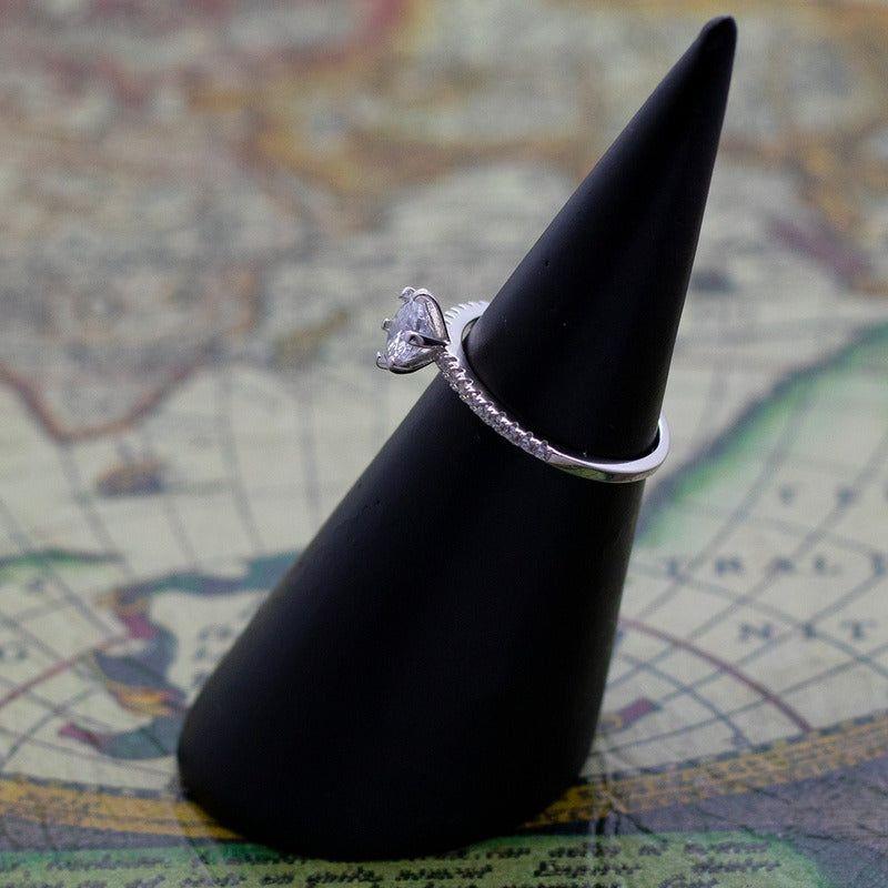 Anillo Plata 925 Solitario Circón Elegante Compromiso-1