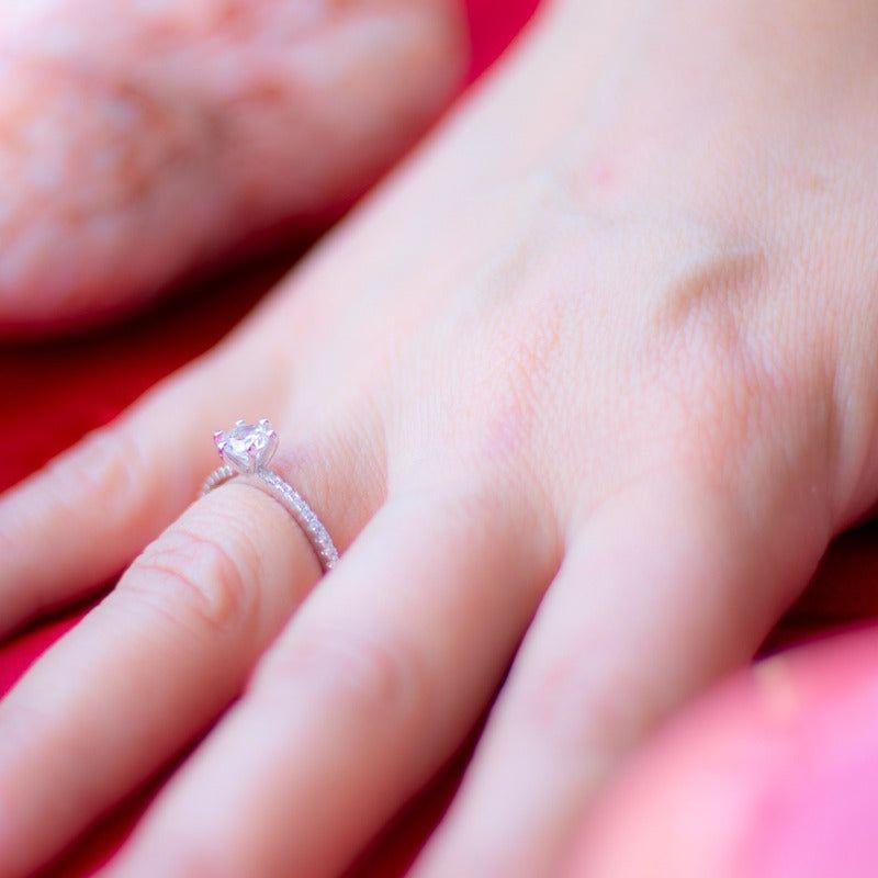 Anillo Plata 925 Solitario Circón Elegante Compromiso-6
