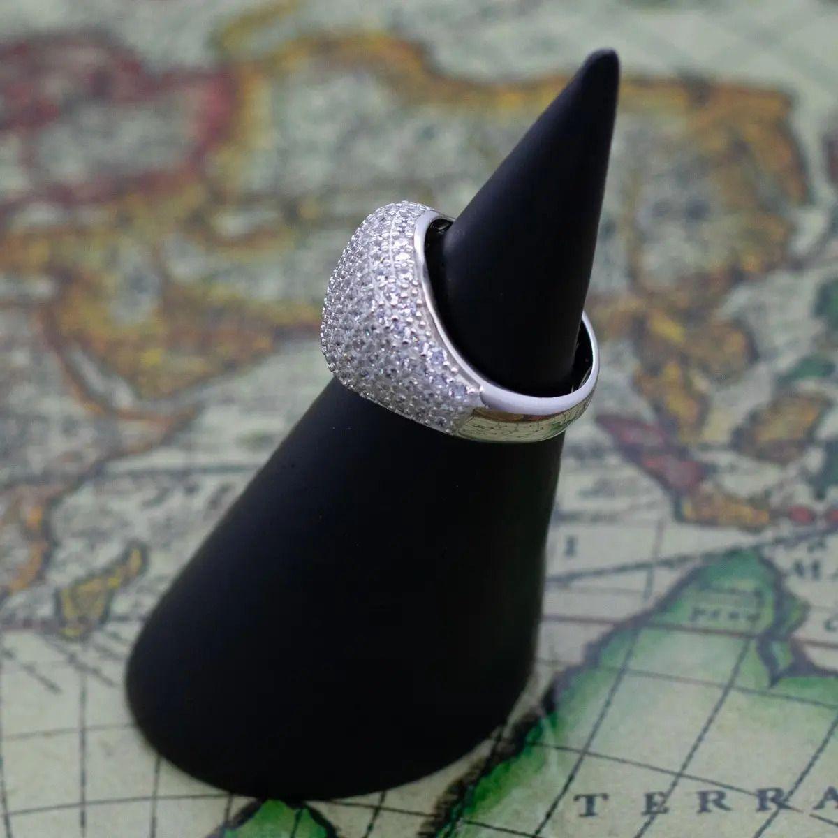 Anillo Plata 925 Mujer Circones Blanco Elegante Moderno-6