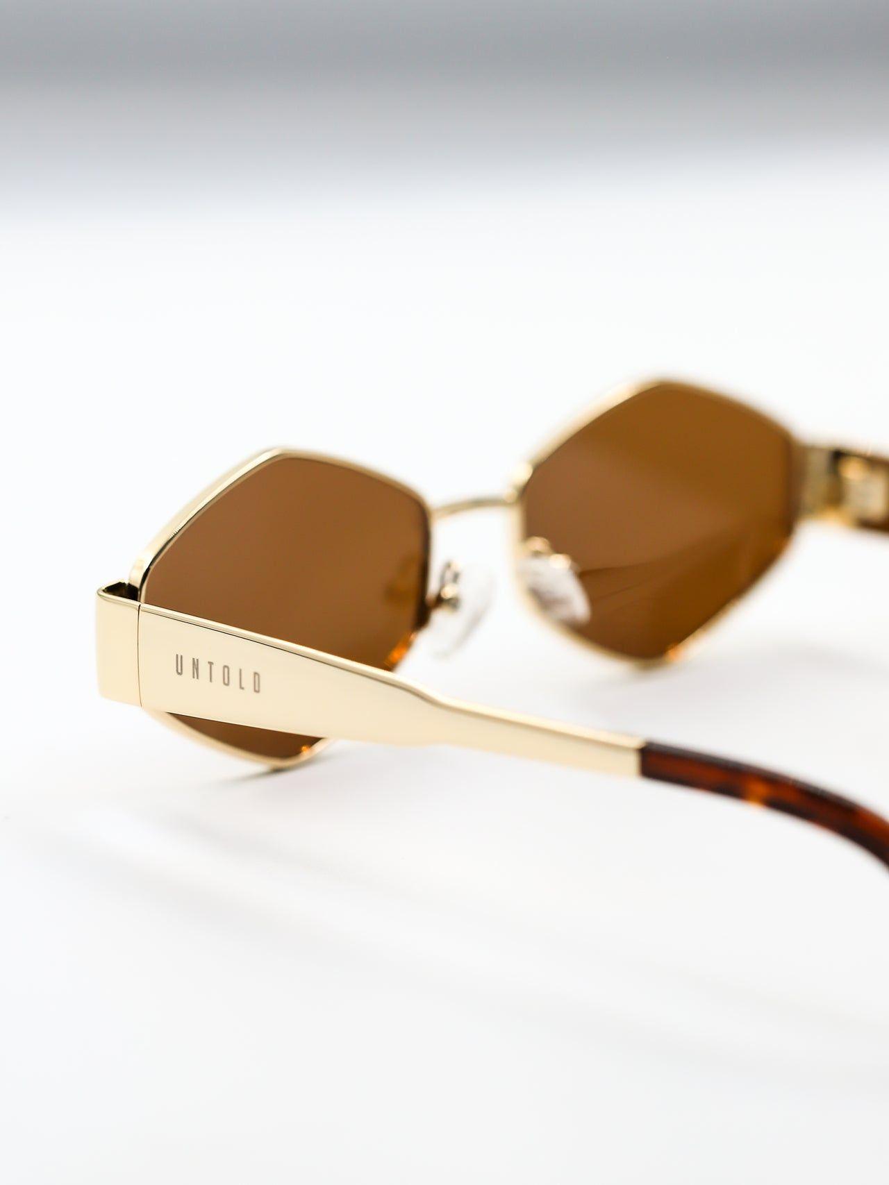 LENTES DE SOL UNTOLD MYKONOS BROWN METAL ACETATO-5