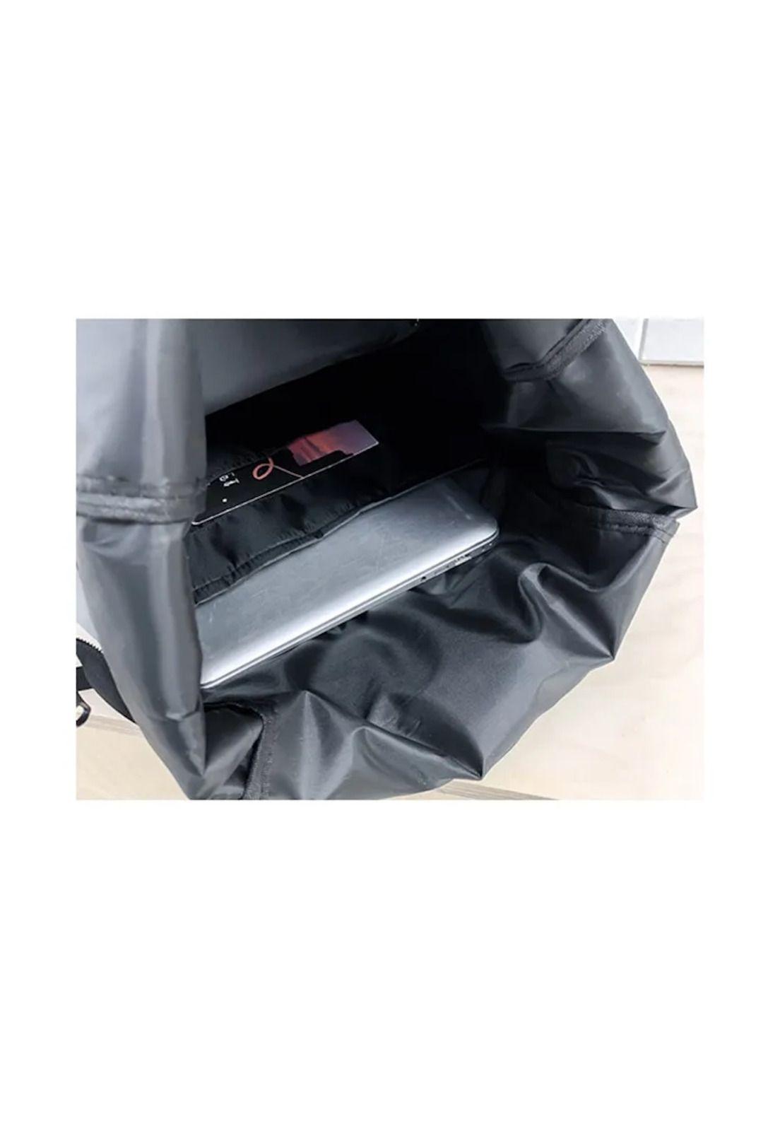 Mochila Urbana Negra Porta Notebook Hebilla Unisex-7