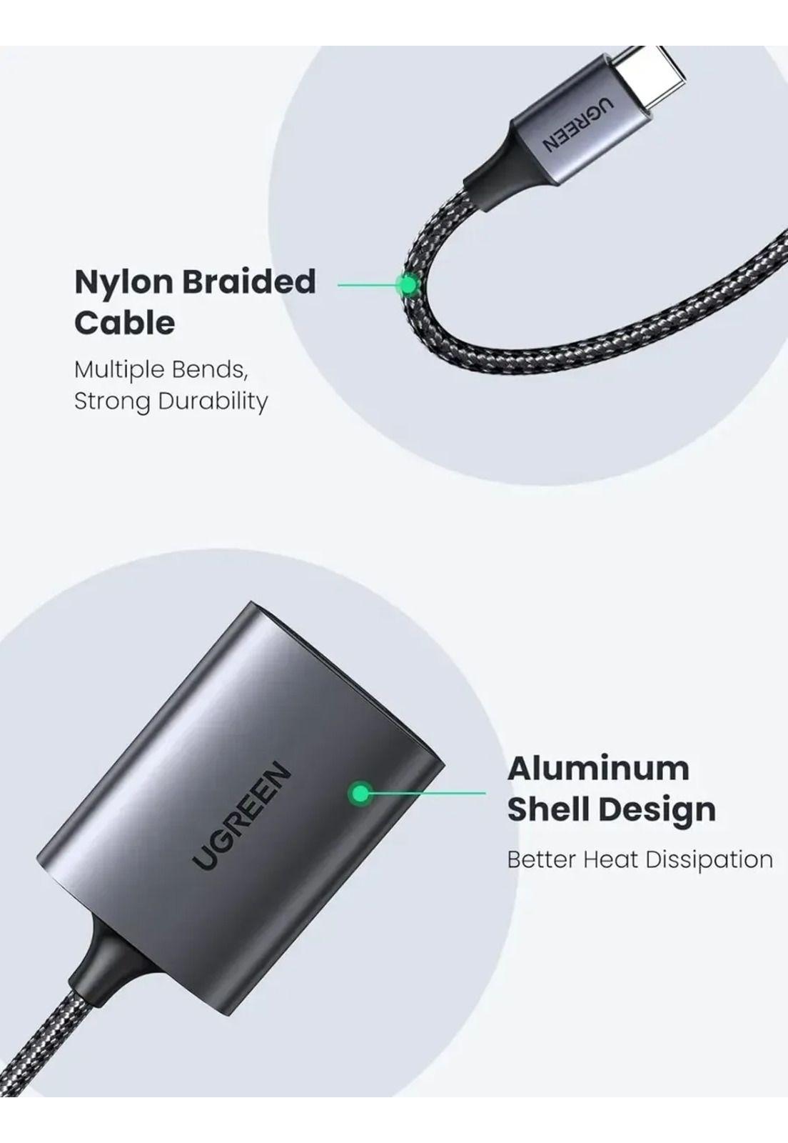 Lector De Tarjetas Ugreen Cm265 Usb-c 3.0 Sd Microsd Tf 5gbp Gris Oscuro-4