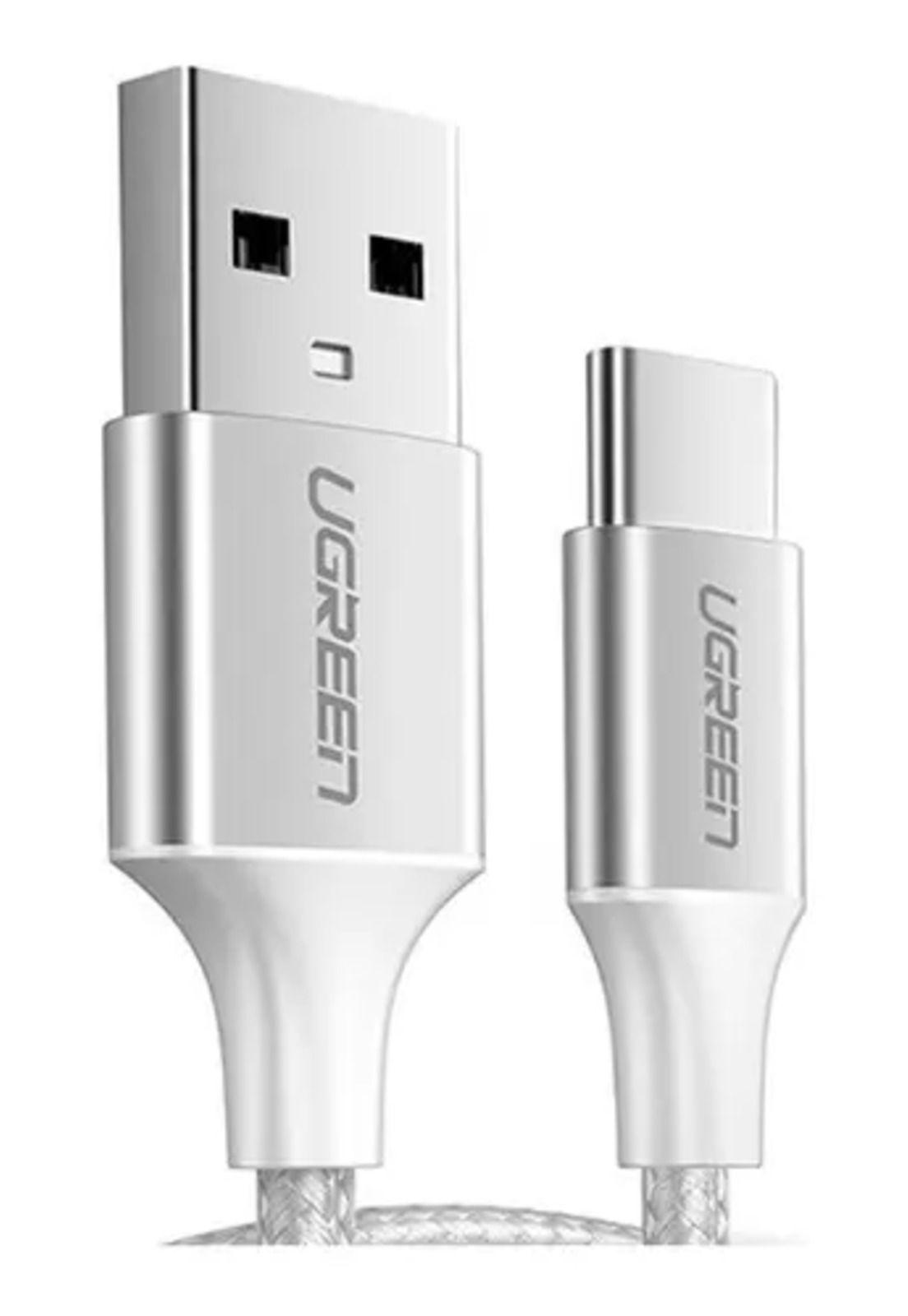 Cable Usb-c A Usb-a Ugreen 3a 2 Metros Reforzado Us288 Blanco-2
