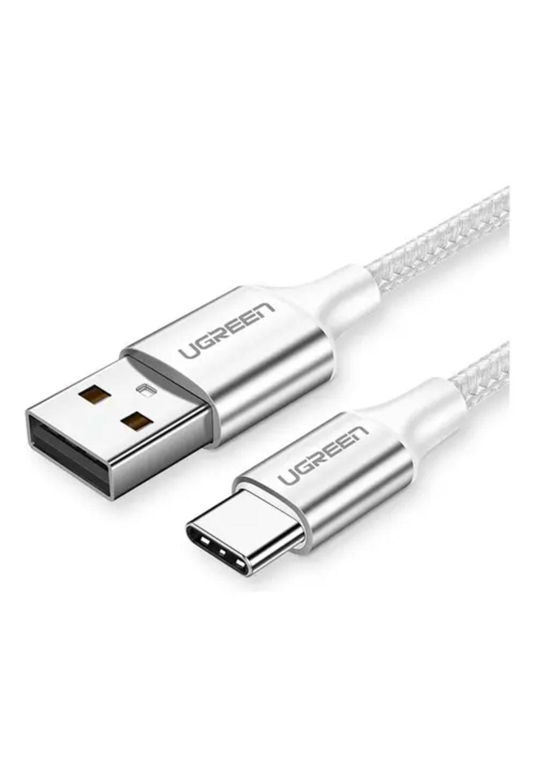 Cable Usb-c A Usb-a Ugreen 3a 2 Metros Reforzado Us288 Blanco-3