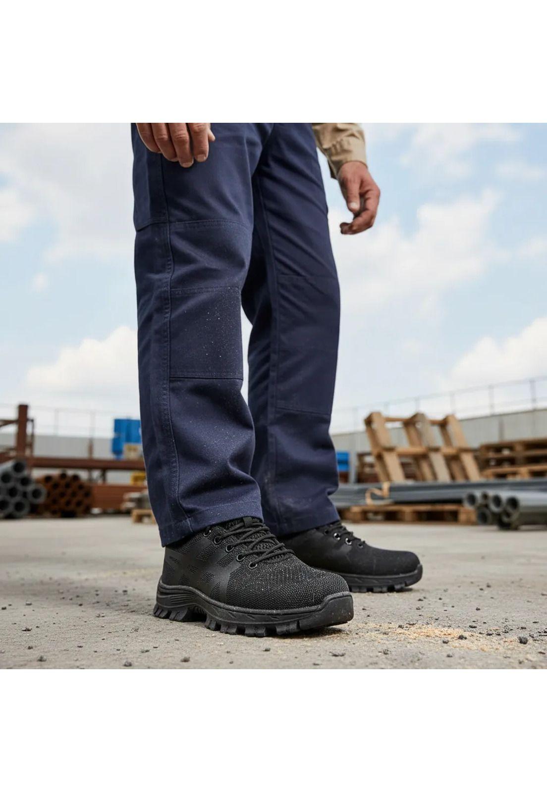 Zapatilla De Seguridad Urbana Punta De Acero Antideslizante-0
