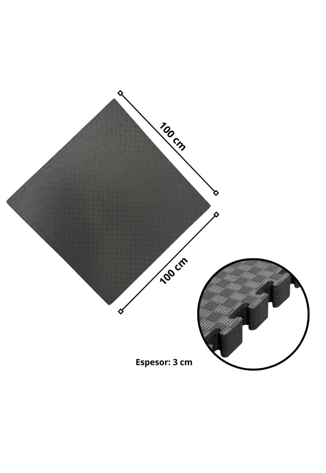 Pack x 4 Piso Tatami Goma Eva Premium 1mt X 1mt X 3 Cm Espesor-1