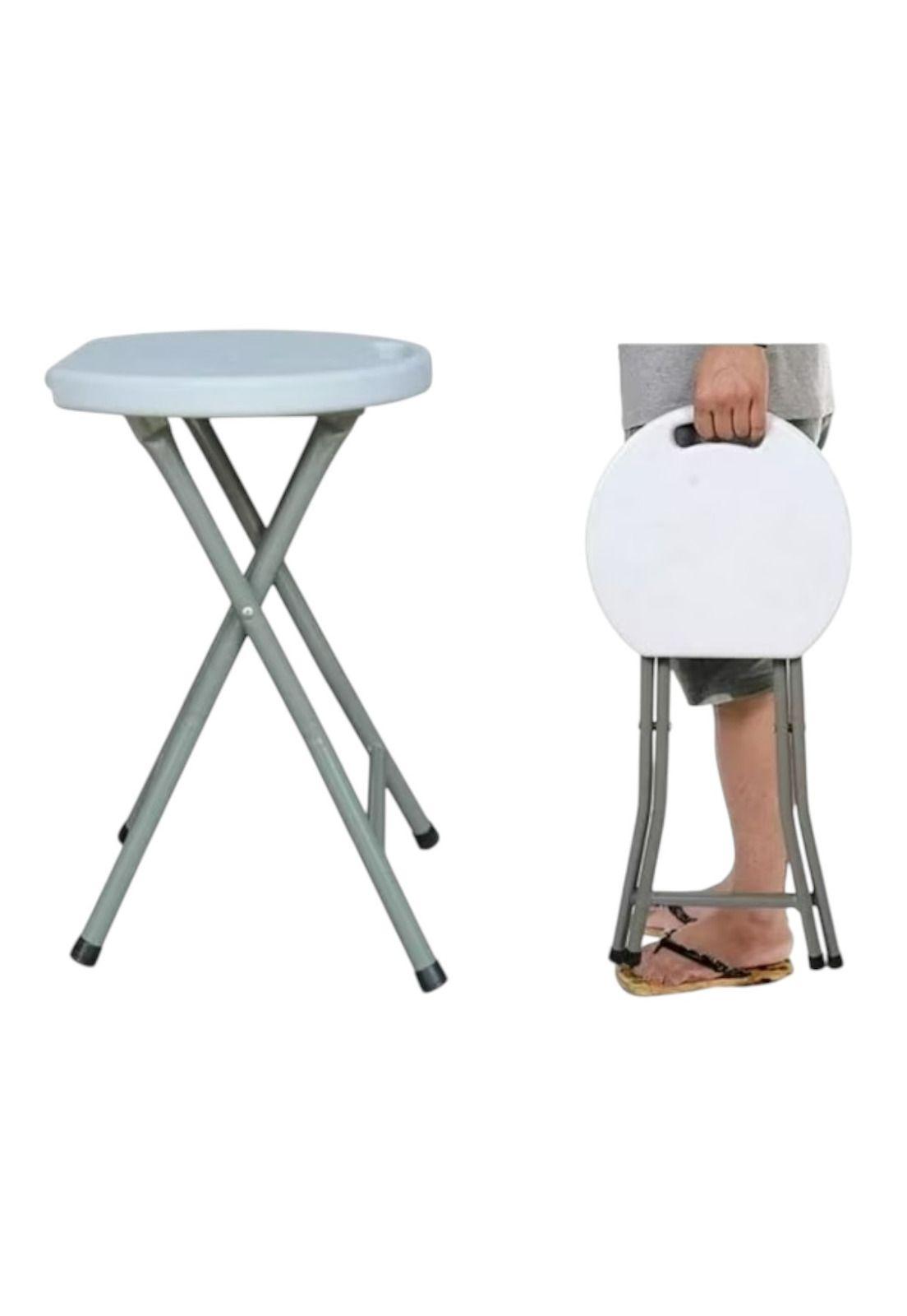 Pack x10 Piso Banquito Silla Taburete 46cm Plegable Plástico-3