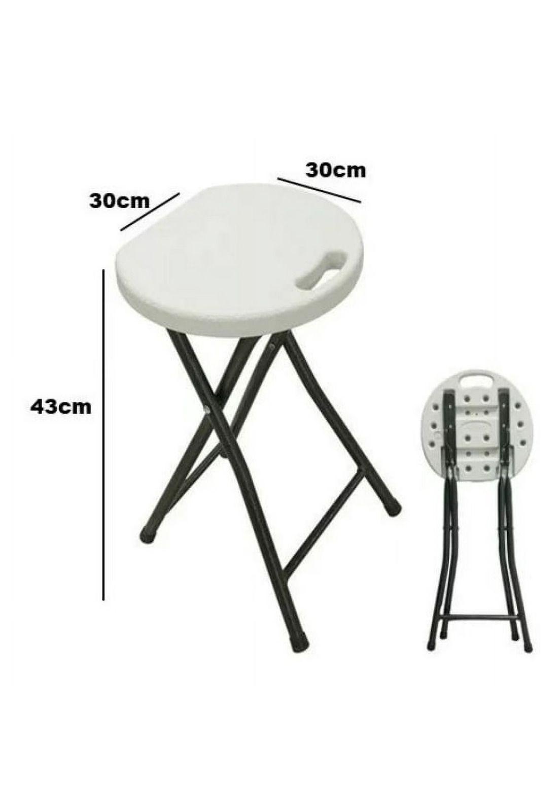 Pack x10 Piso Banquito Silla Taburete 46cm Plegable Plástico-4