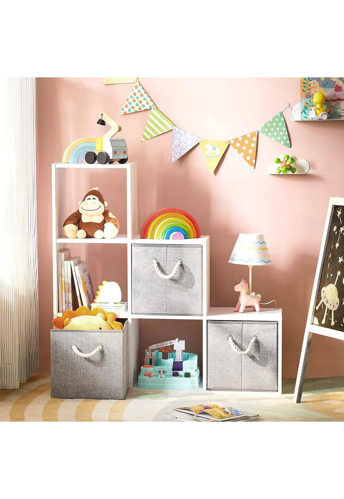 Set De 3 Cajas Organizadoras De Tela Plegables Con Asas-3