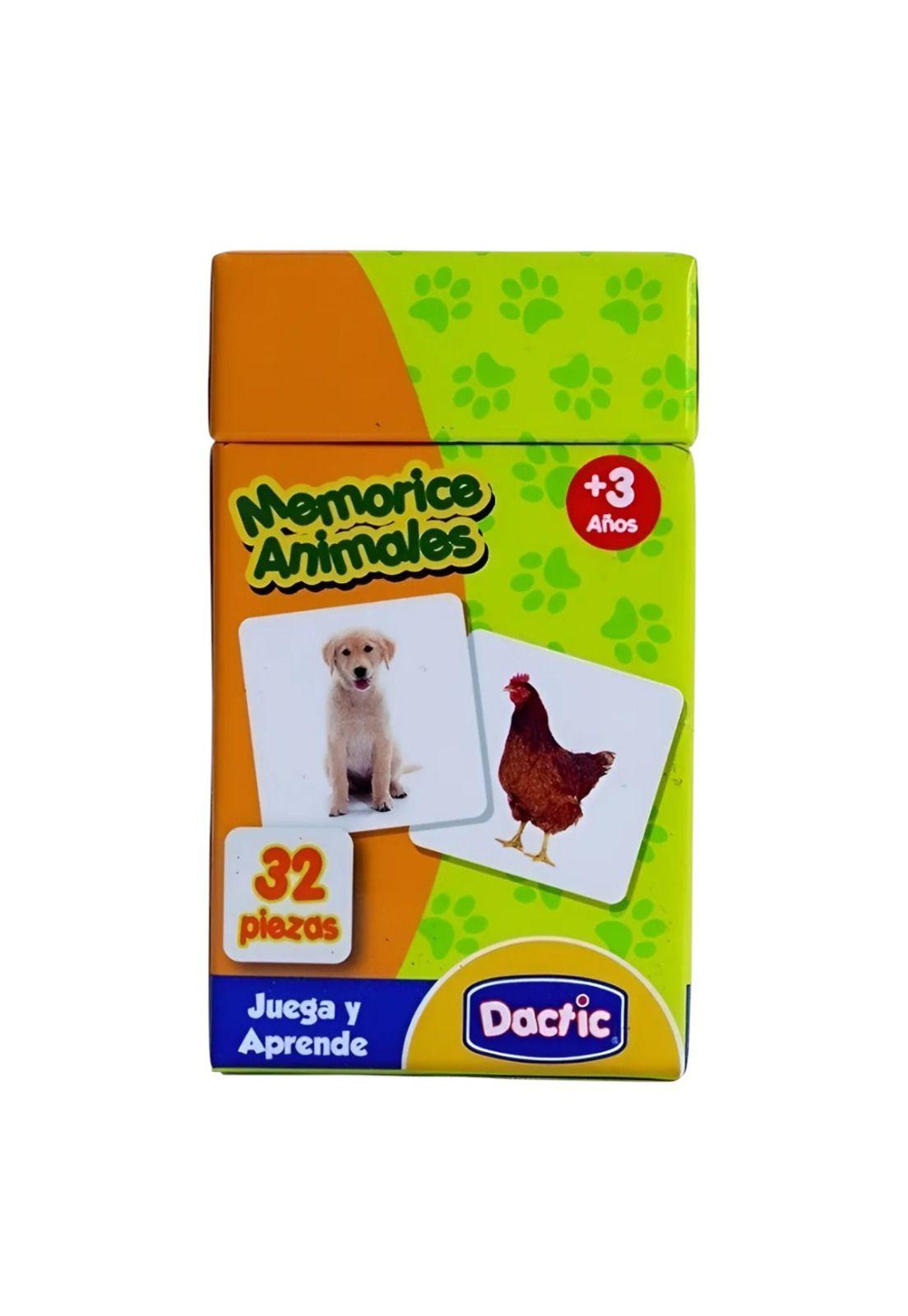 Juego de Mesa Memorice Animales Carton Dactic-5