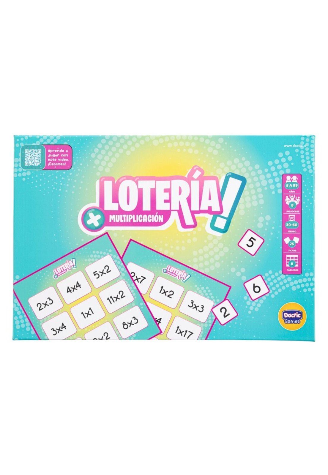 Juego de Mesa Loteria Multiplicaciones Dactic-0