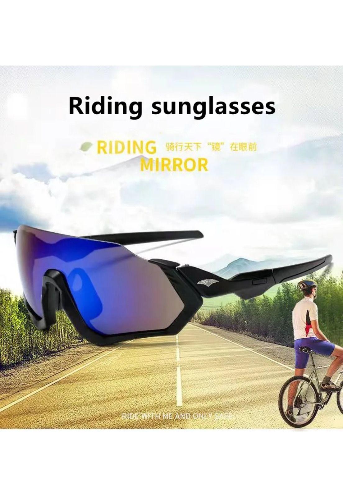 Casco Bicicleta MTB Liviano Azul + Lentes-5