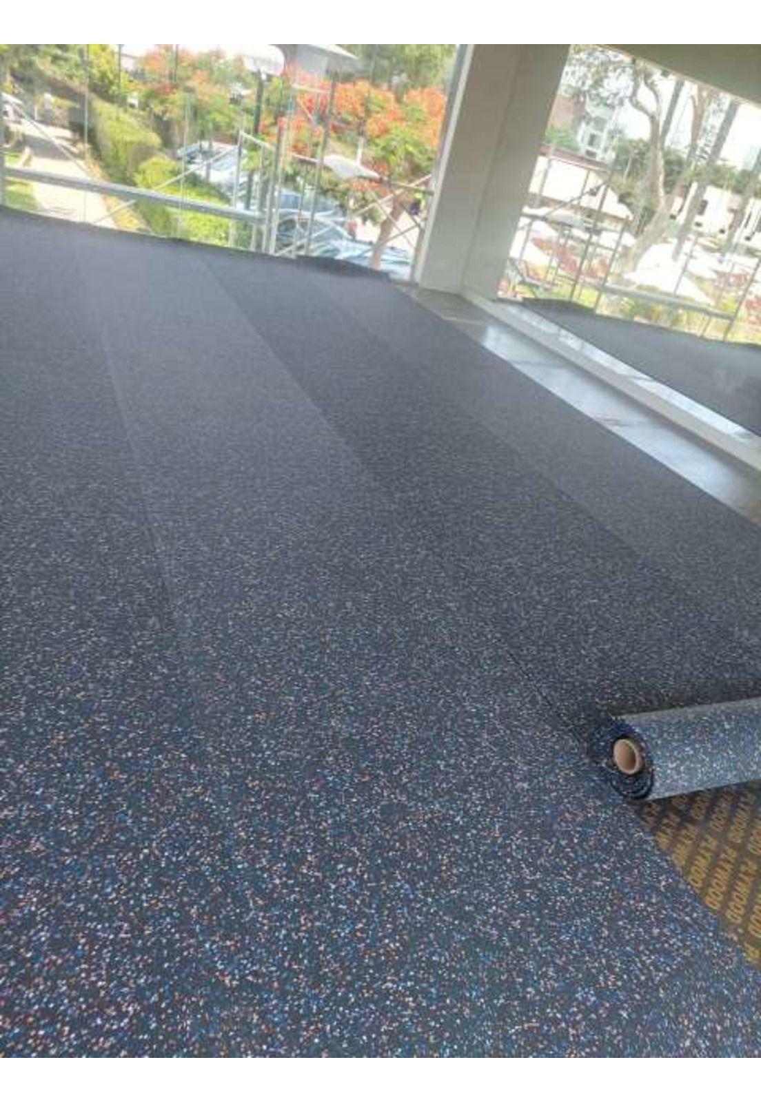 Piso Caucho Rollo Gimnasio 10 Metros Ancho 2.5Cm-4