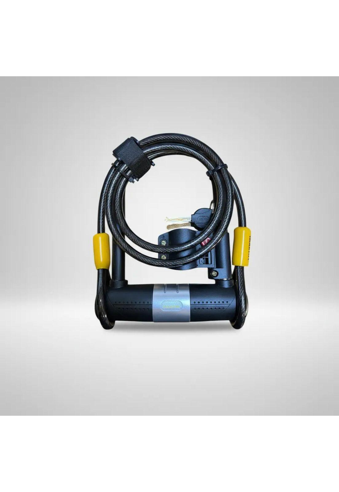 Pack 2 Candados U-lock Bulldog Con Cable Para Bicicleta Negro-3