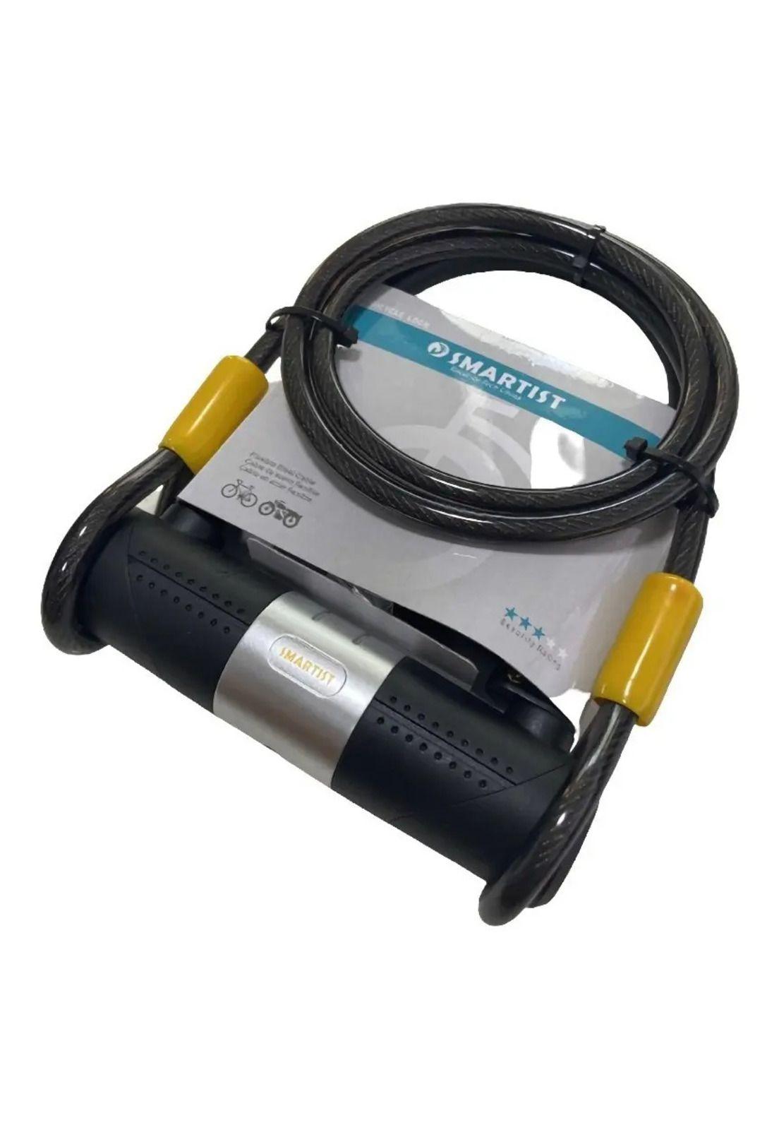 Pack 2 Candados U-lock Bulldog Con Cable Para Bicicleta Negro-6