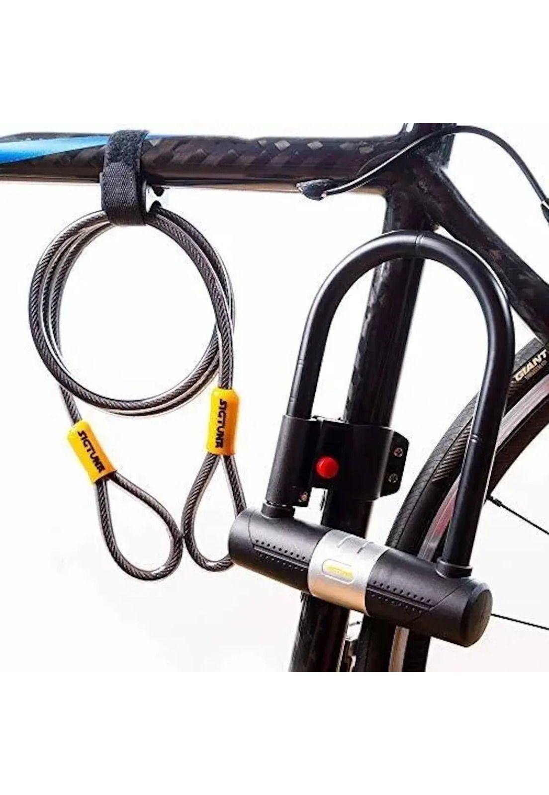 Pack 2 Candados U-lock Bulldog Con Cable Para Bicicleta Negro-7