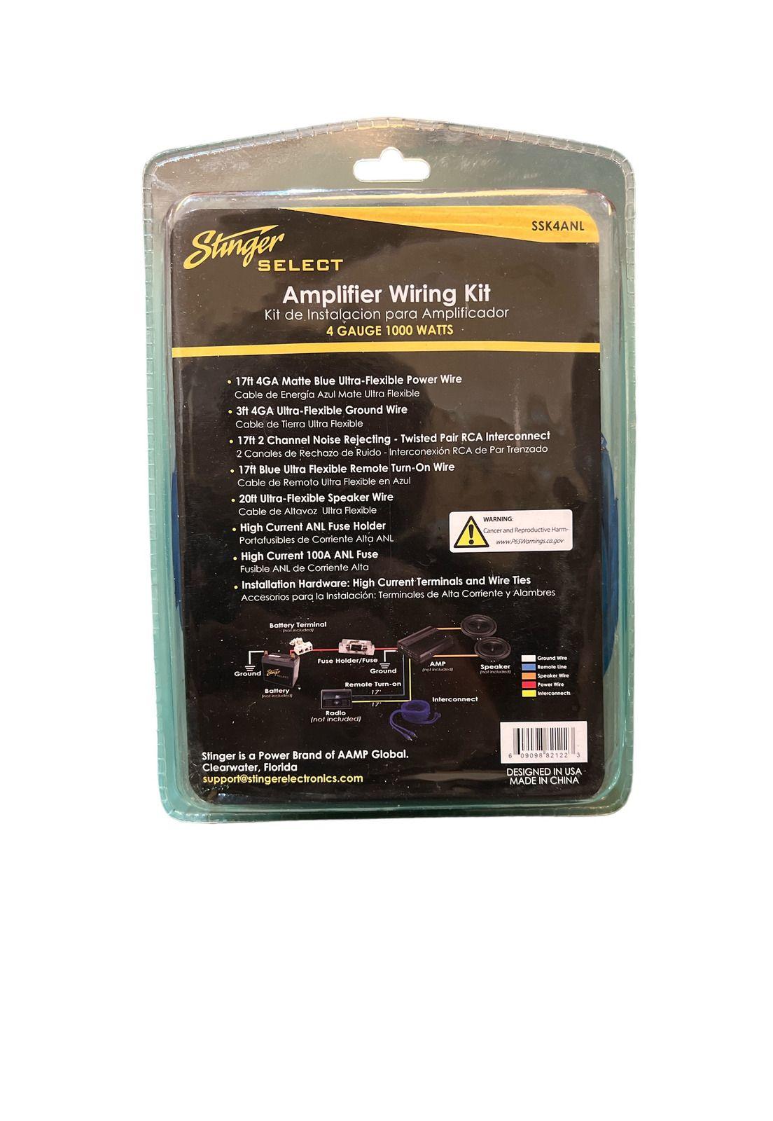 Kit De Cables Instalación Stinger Ssk4anl 4ga Fusible De 100amp-2