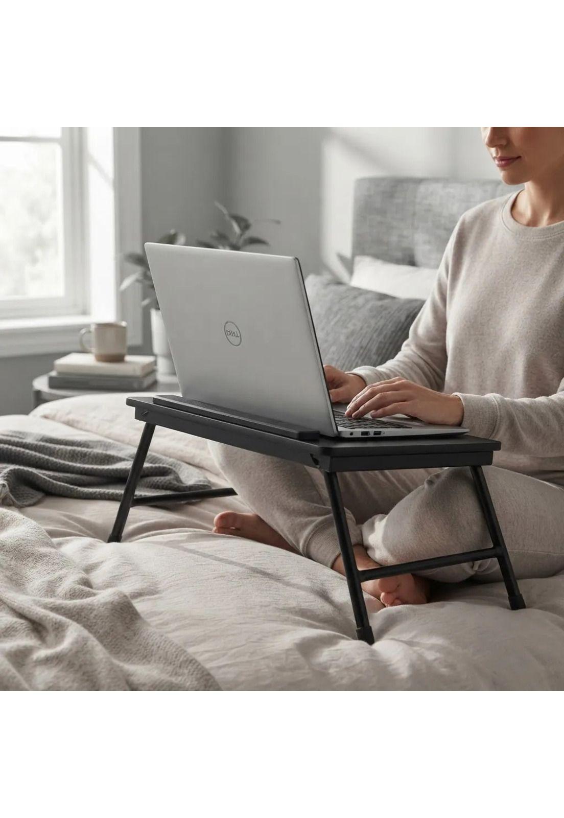 Mesa Notebook Plegable Para Cama Sofá Inclinable Negro-1