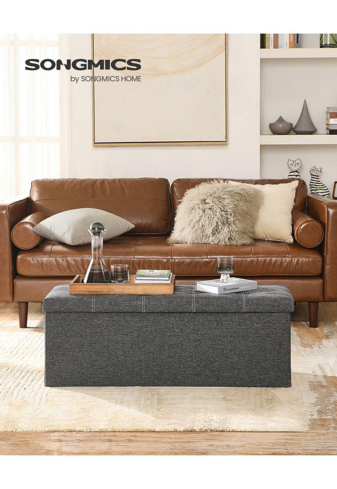 Puff Baúl SONGMICS 110 cm Banco Plegable Con Almacenamiento-1