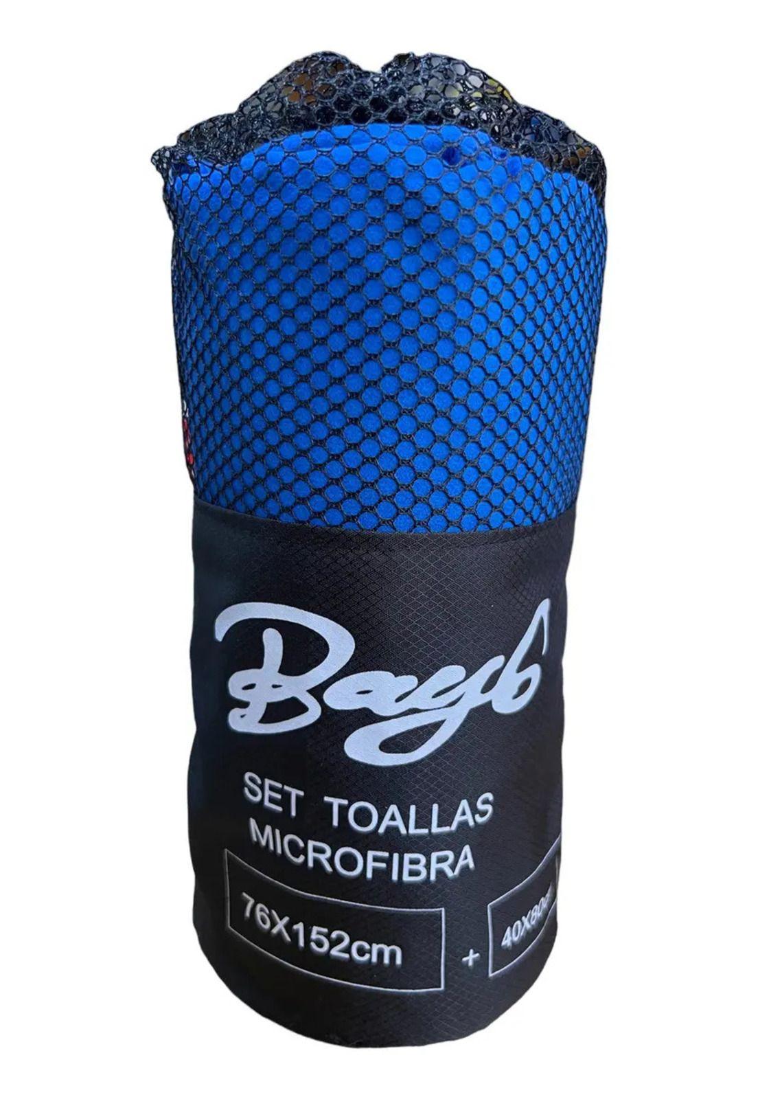 Pack 6 Toallas Microfibra Secado Rápido Viaje Gym Azul-3