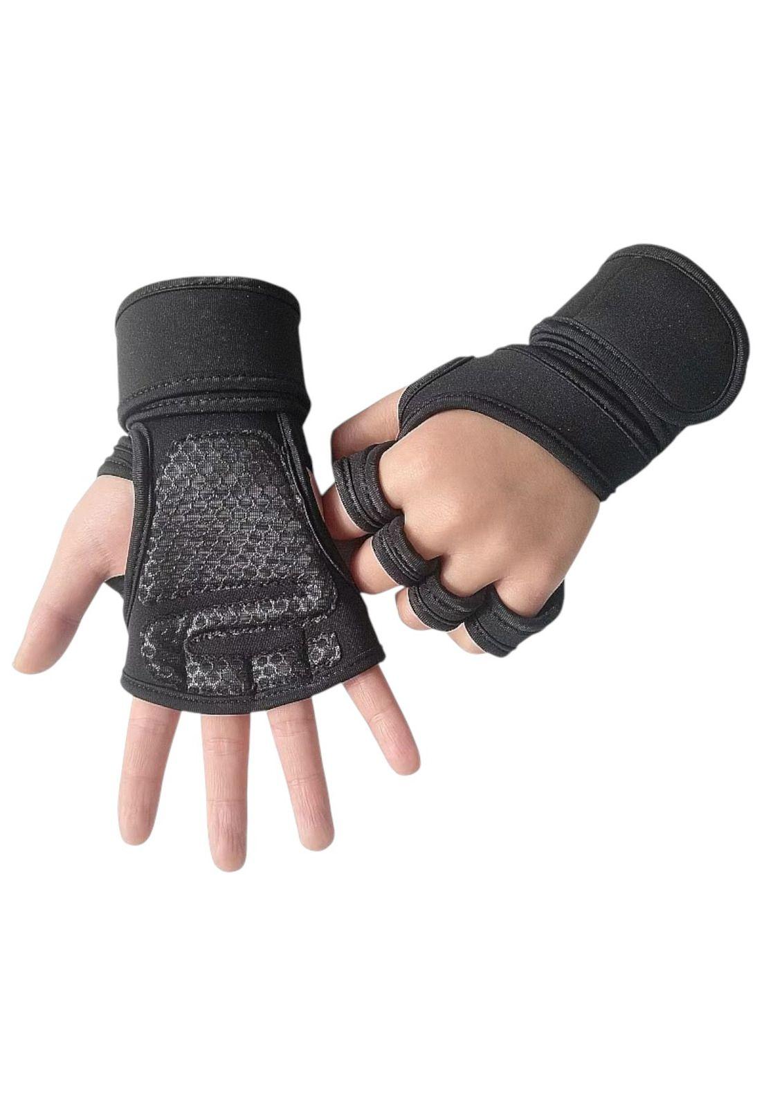 Guantes Calleras Para Pesas Soporte Muñecas Gym Crossfit-4