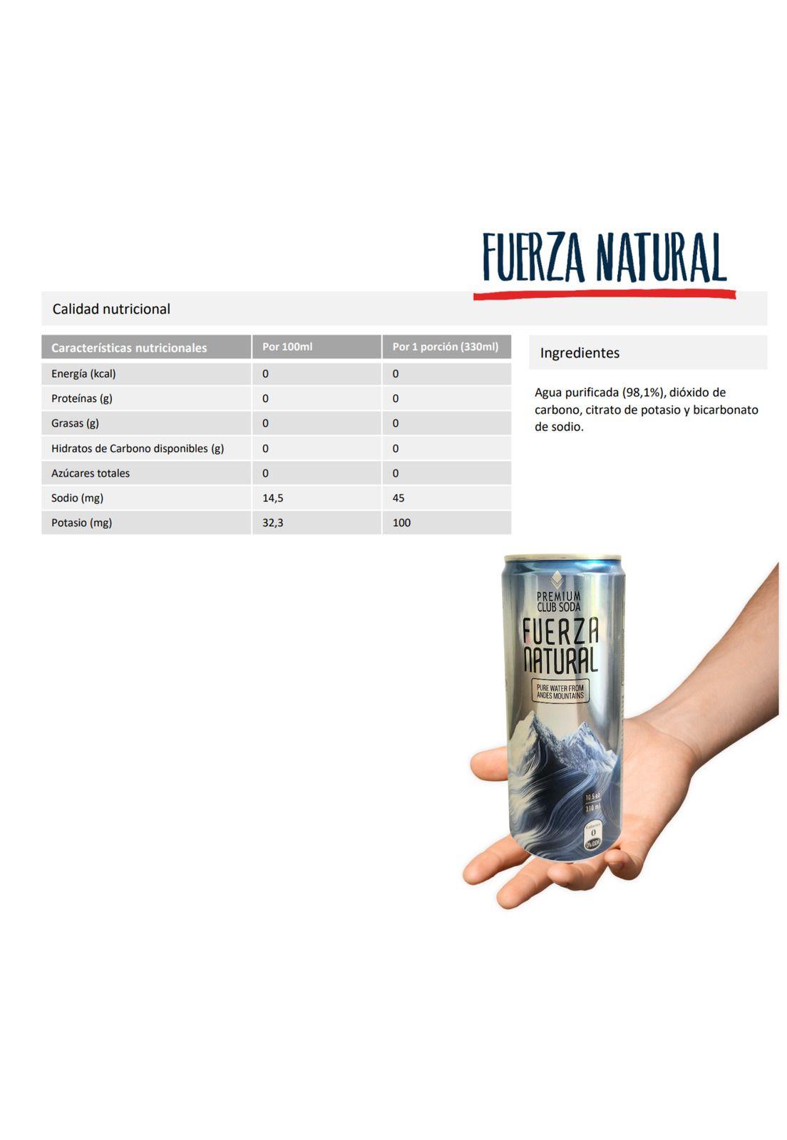 Agua Con Gas Club Soda Fuerza Natural 12 Un 310ml-2