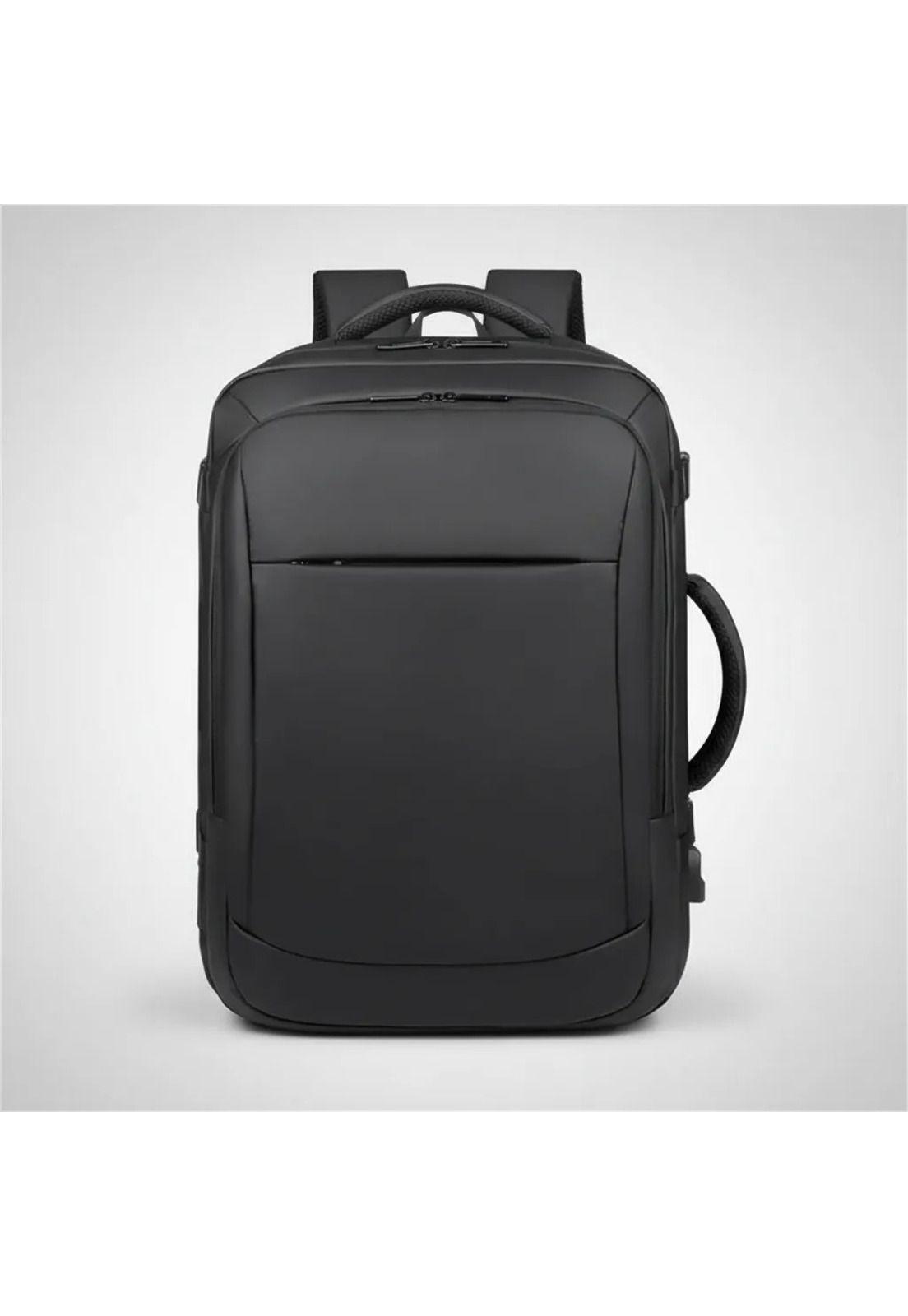 Pack 2 Mochilas Antirrobo Impermeables Expansibles 38l Usb Negro Impermeable-3