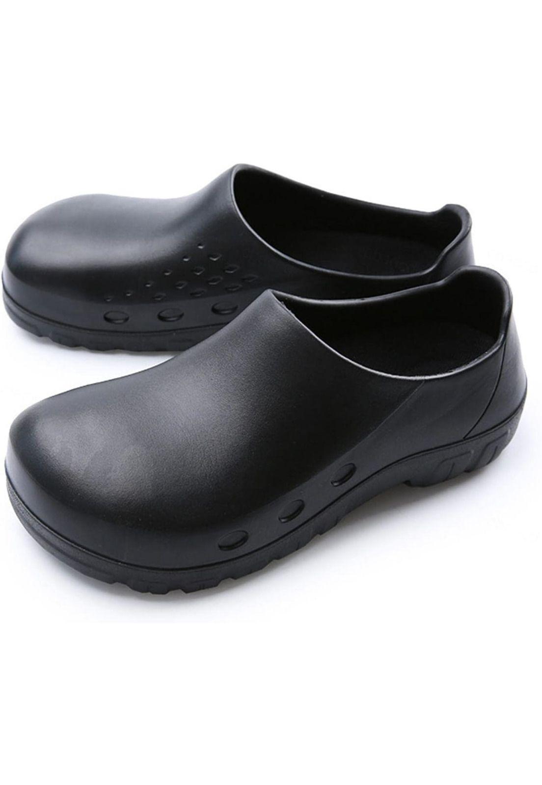 Zapato Zueco Antideslizante Cocina de Seguridad Punta Acero-0