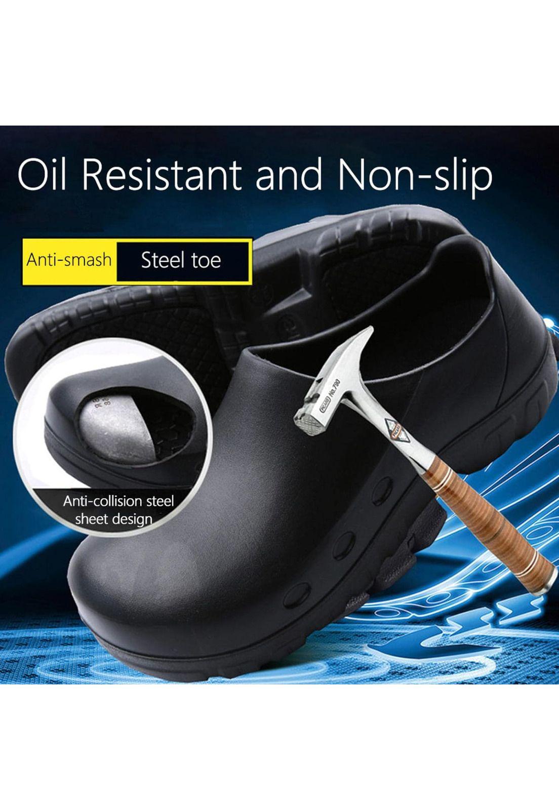 Zapato Zueco Antideslizante Cocina de Seguridad Punta Acero-3