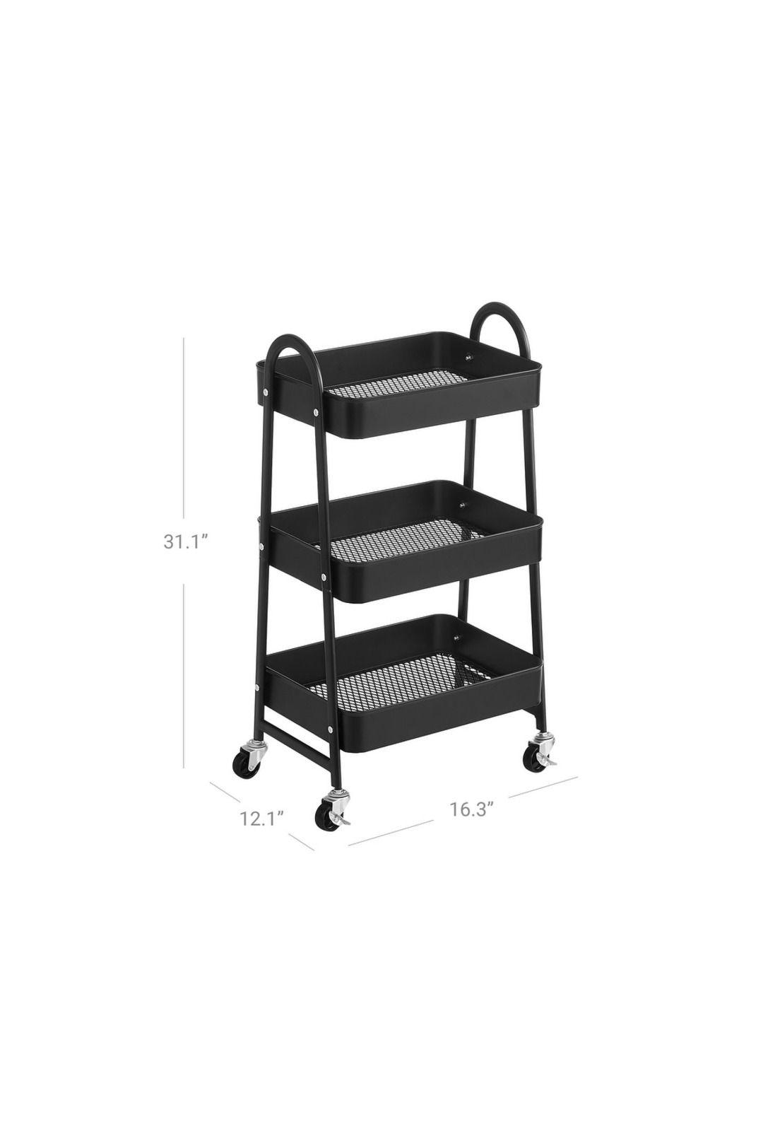 Carro Organizador Metálico Songmics 3 Niveles Con Ruedas-5