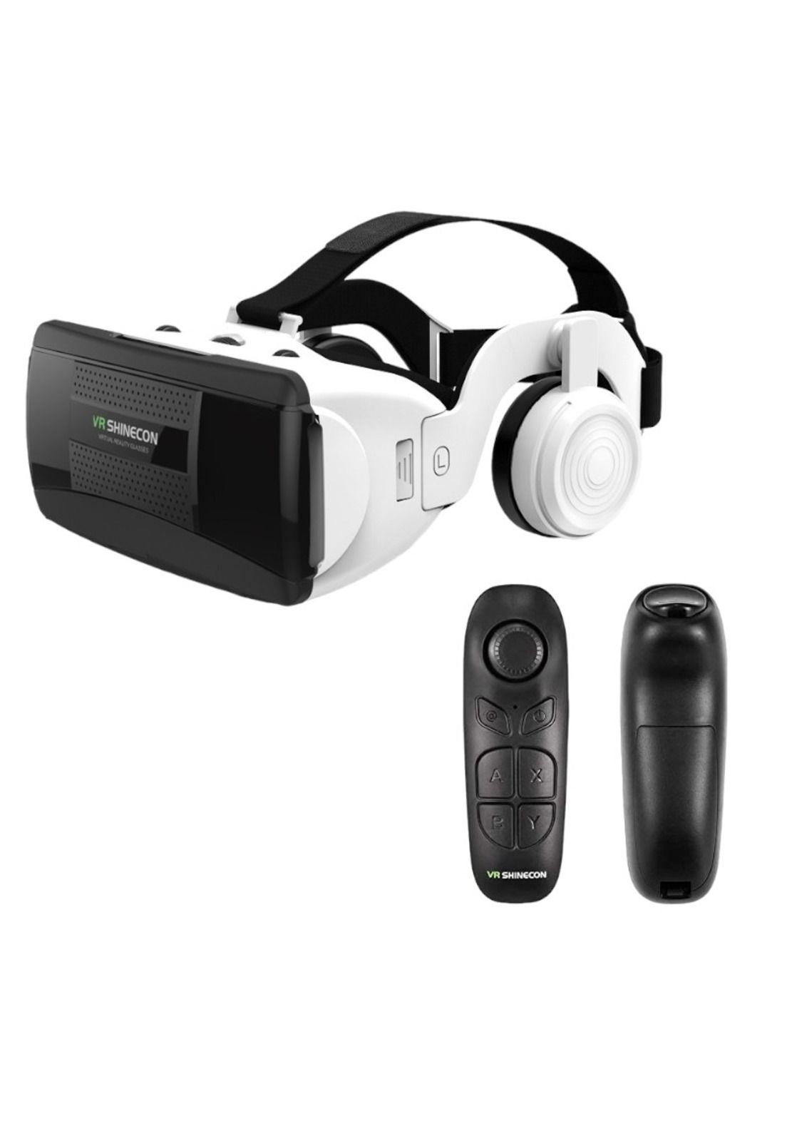 Lentes Realidad Virtual 3d Vr + Audifonos + Control Remoto-0