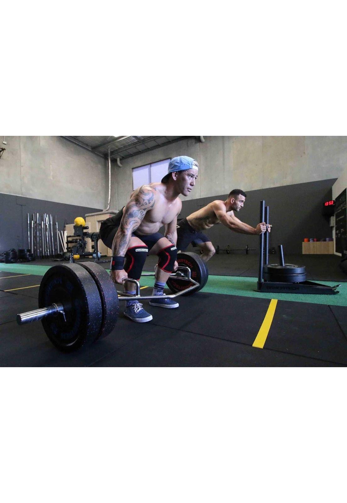 Piso Caucho Gimnasio Alto Trafico 100x100cm X 25mm-3