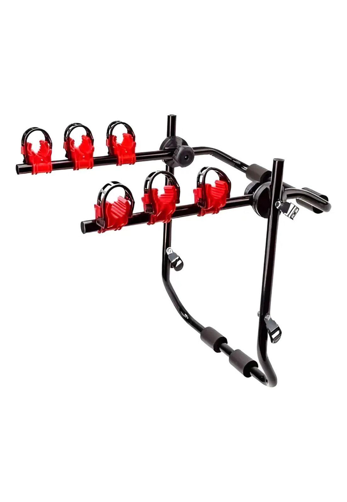 Kit Porta Bicicletas 3 Soportes + Candado Expansible Negro-2