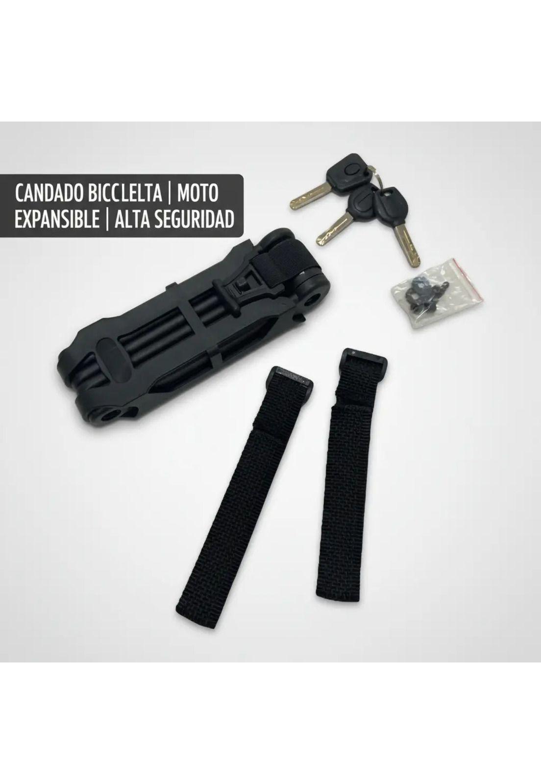 Kit Porta Bicicletas 3 Soportes + Candado Expansible Negro-7