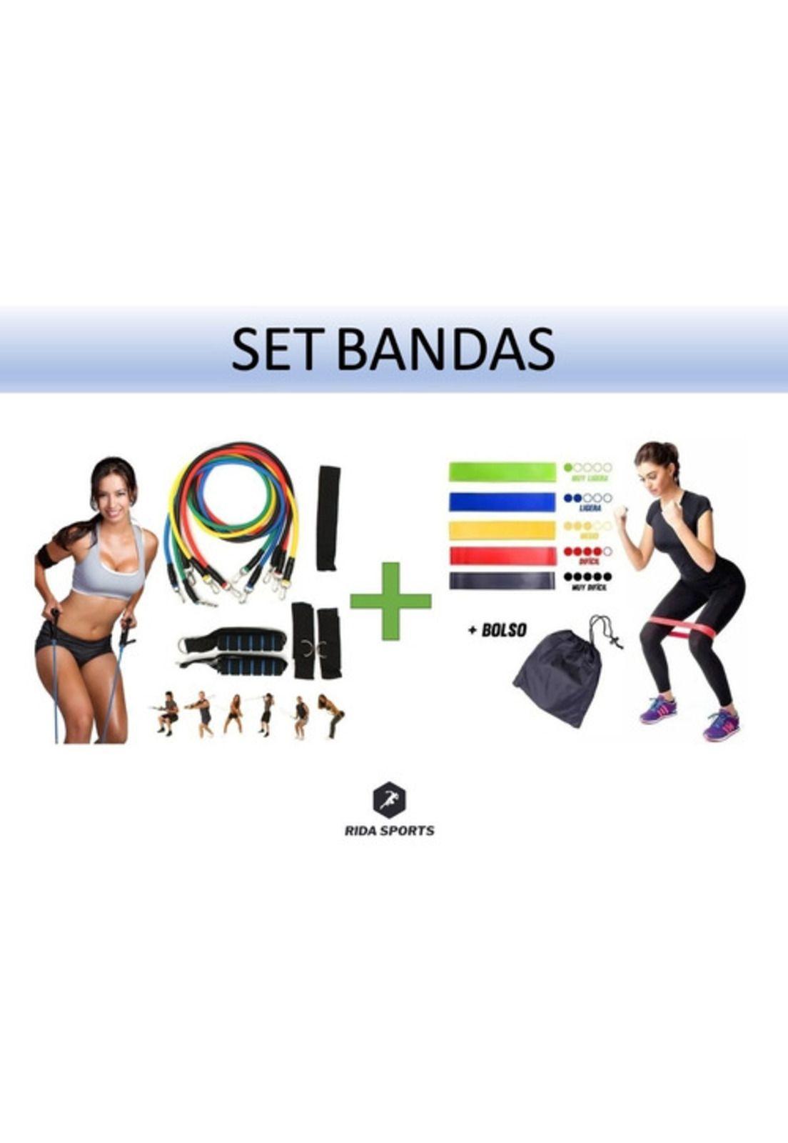Set O Pack Bandas De Resistencia Tubulares + Elasticas-0