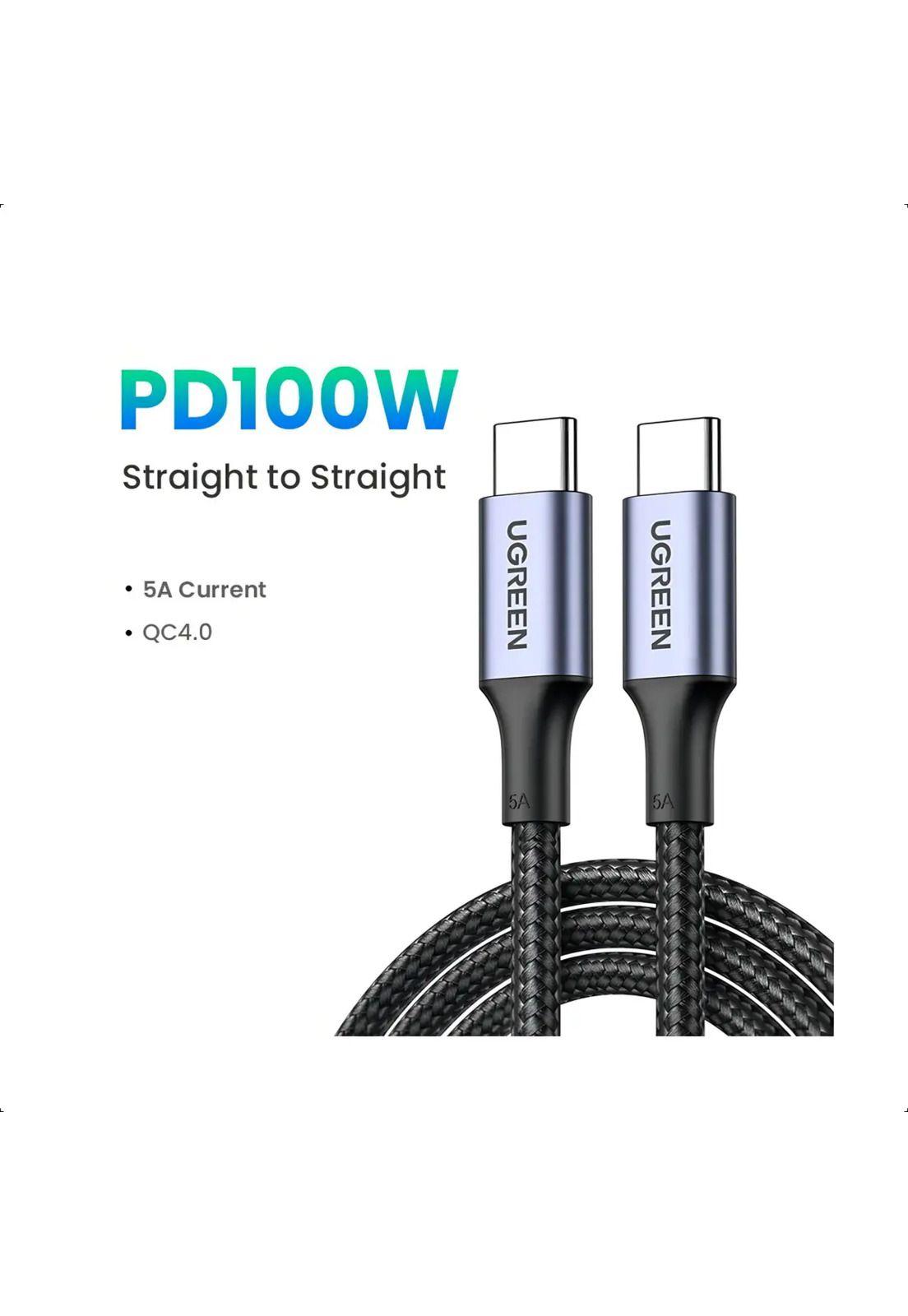 Cable Ugreen Carga Rapida Entrada Usb Tipo C 100w 1 Metro Negro-3